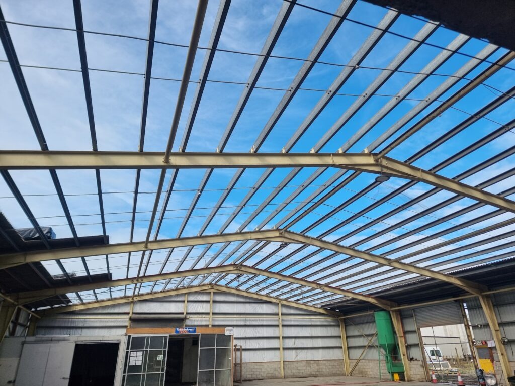 Commercial building after HAzard Pro Removals team removed Super6 Roof and undertook environmental clean.